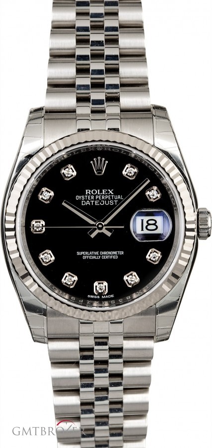 Rolex Datejust 116234 Black Dial with Diamonds 116234 801927