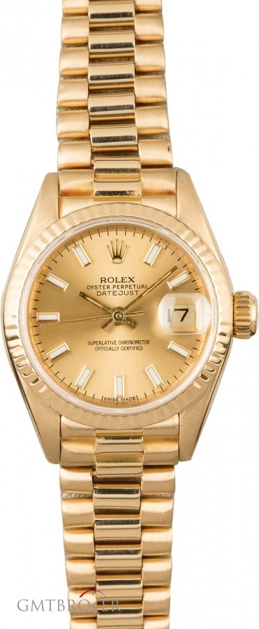 Rolex Used  Ladies Presidential 69178 Fluted Bezel Bezel 849482