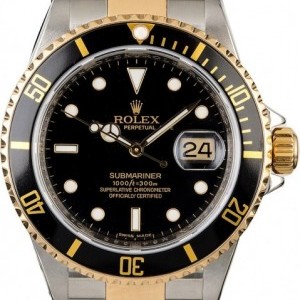 Rolex Submariner 16613 Serial Engraved with Gold-Thru Cl 16613 825104