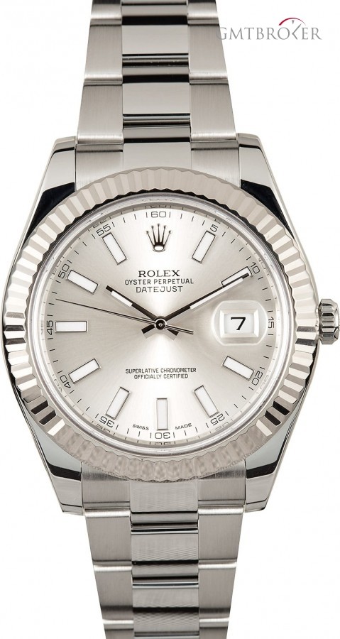 Rolex Mens  Datejust 116334SSO Silver Dial 116334 758341