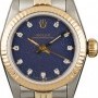 Rolex PreOwned  Oyster Perpetual 67193 Blue Diamond Dial