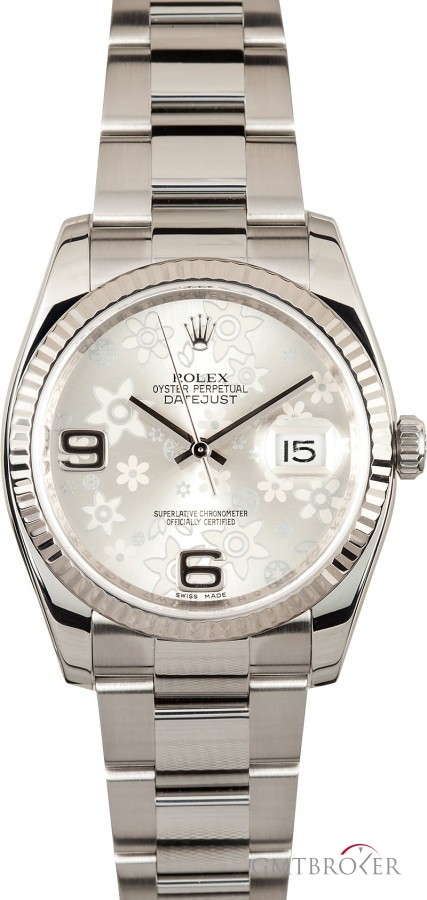 Rolex Datejust 116234 Silver Floral Motif Dial 116234 846184