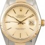 Rolex Mens  Datejust 16013 Champagne Tapestry Index Dial