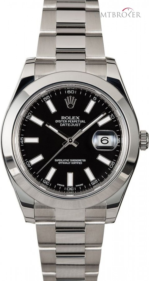 Rolex Datejust 116300 Black Dial Steel Oyster 116300 777254