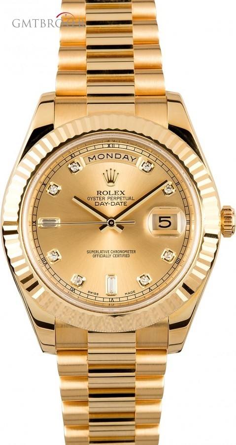 Rolex Day-Date 218238 Champagne Diamond Dial President President 775604