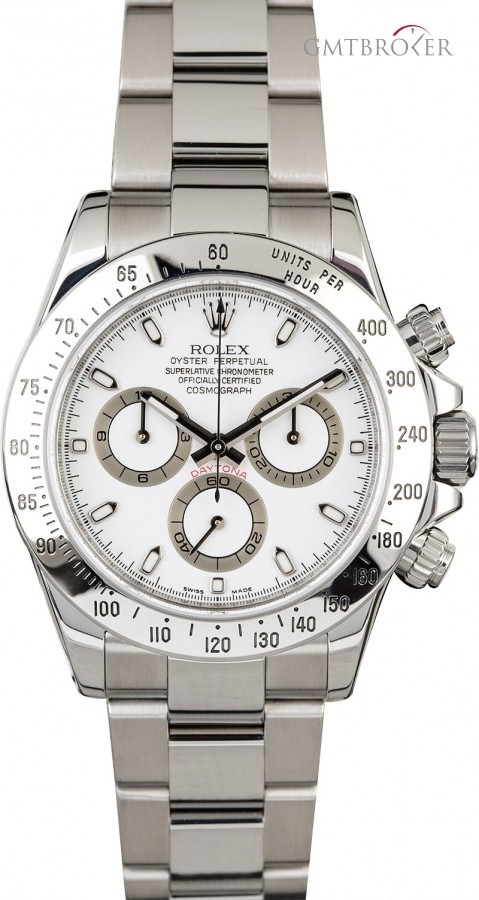 Rolex Daytona 116520 White Dial with Steel Oyster 116520 828527