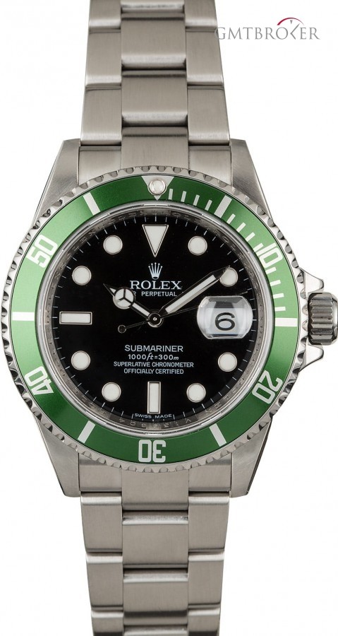 Rolex PreOwned  Submariner 16610V Green Anniversary Beze Bezel 846139