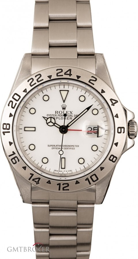 Rolex Used  Explorer II Ref 16570 White Dial Dial 844234