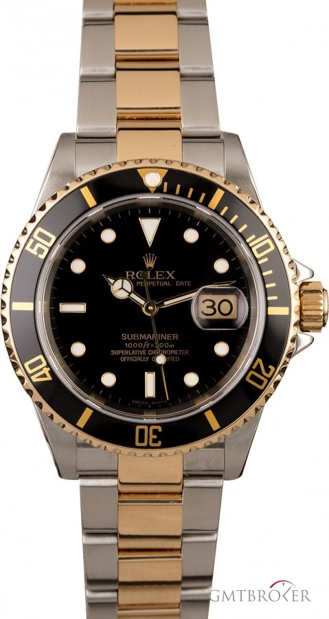 Rolex Submariner 16613 Two Tone with Black Dial Dial 819224