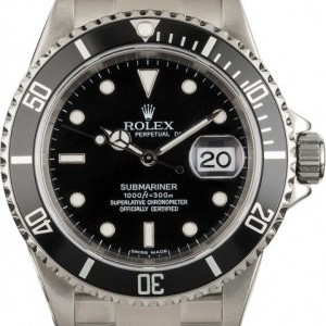 Rolex Used  Submariner 16610 Oyster Perpetual Diving Wat Watch 855176