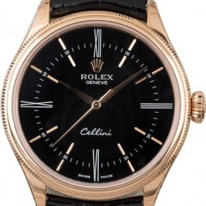 Rolex Unworn  Cellini 50505 Everose with Black Dial Dial 851939