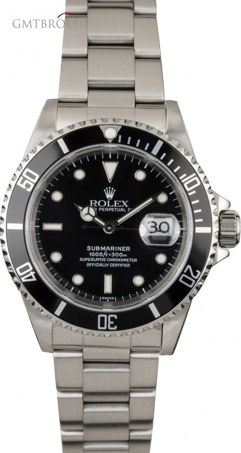 Rolex Used  Submariner 16610 Black Dial Diving Watch Watch 842595
