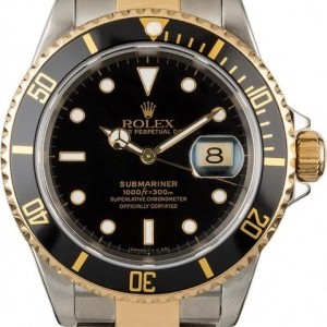 Rolex Used  Submariner 16613 Black Dial Two Tone 16613 850733