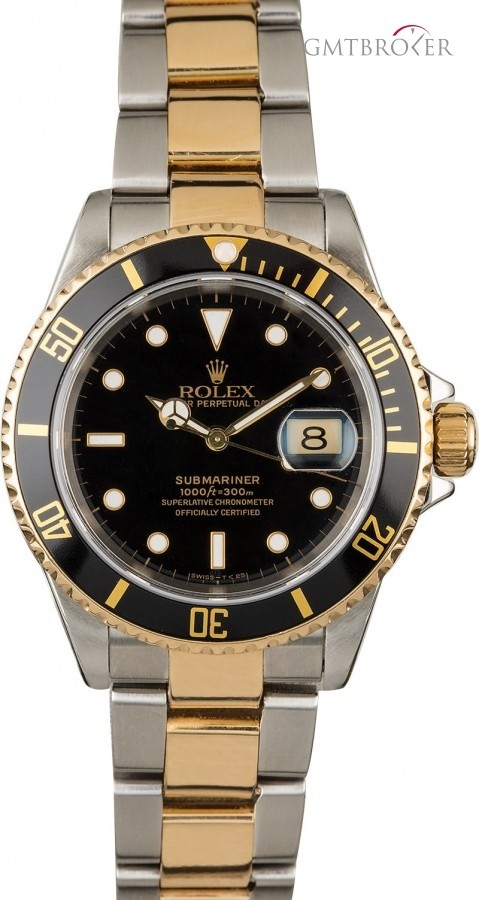 Rolex Used  Submariner 16613 Black Dial Two Tone 16613 850733