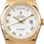 Rolex Day-Date 118238 White Roman 18K Oyster