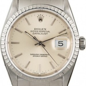 Rolex Mens  Datejust 16220 Silver Index Dial Dial 839644