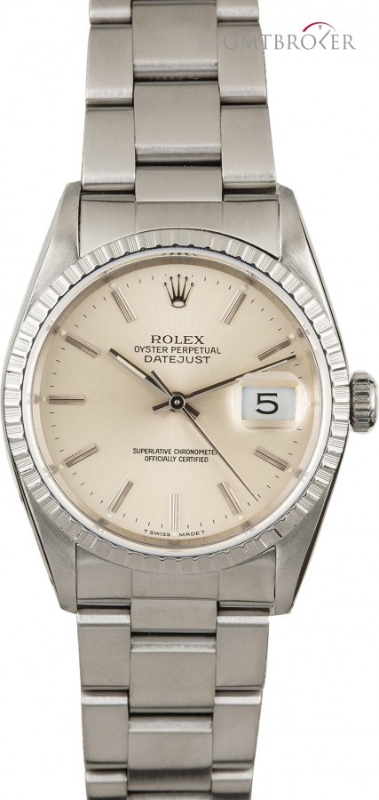 Rolex Mens  Datejust 16220 Silver Index Dial Dial 839644