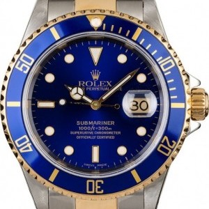 Rolex Pre-Owned  Blue Dial Submariner 16613 16613 817202