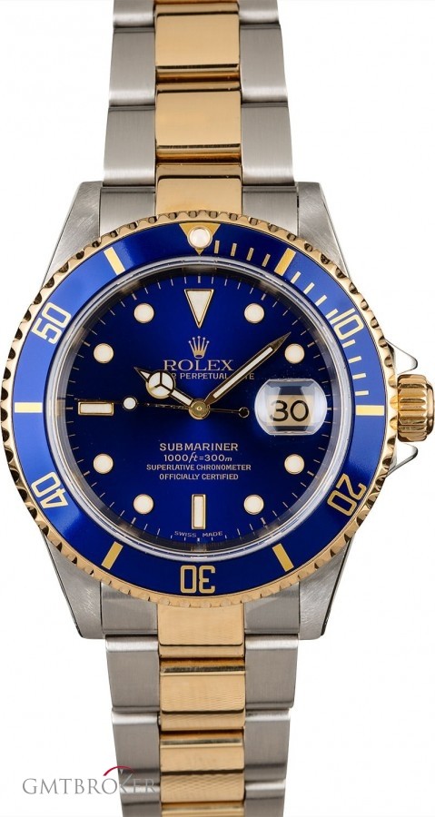 Rolex Pre-Owned  Blue Dial Submariner 16613 16613 817202