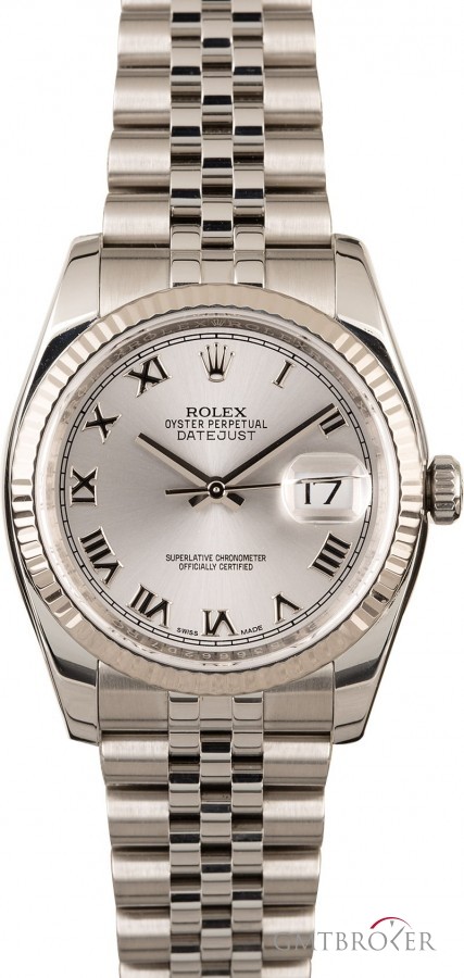 Rolex Used  Datejust 116234 Stainless Steel and White Go 116234 854099