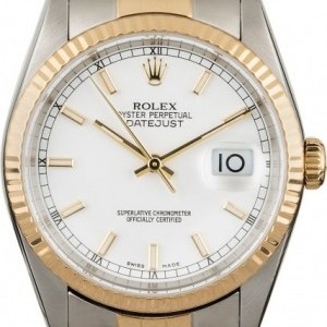 Rolex PreOwned  Datejust 16233 White Luminous Dial 16233 837283