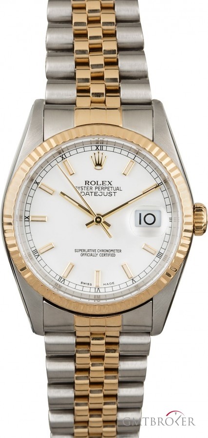 Rolex PreOwned  Datejust 16233 White Luminous Dial 16233 837283