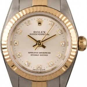 Rolex Ladies Oyster Perpetual Diamond Dial 76193 76193 835198