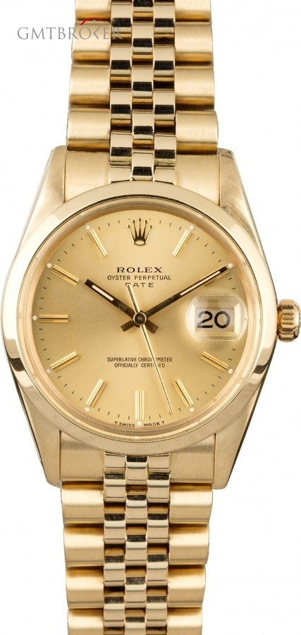 Rolex Yellow Gold Date 15007 Jubilee Bracelet Bracelet 834457