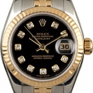 Rolex Datejust 179173 Black Dial with Diamonds 179173 833822