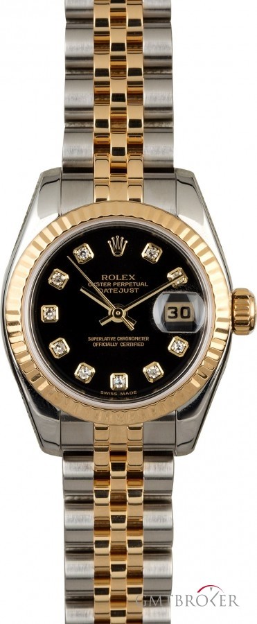 Rolex Datejust 179173 Black Dial with Diamonds 179173 833822