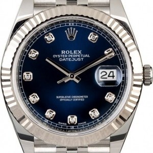 Rolex PreOwned  Datejust II Ref 126334 Blue Diamond Dial Dial 853646