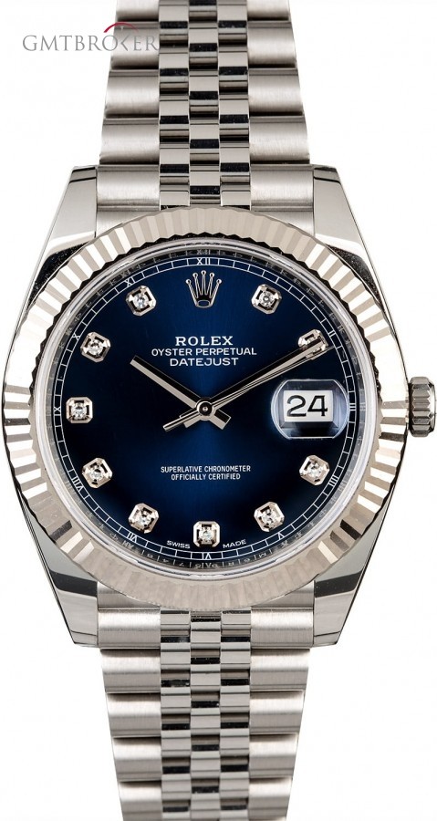 Rolex PreOwned  Datejust II Ref 126334 Blue Diamond Dial Dial 853646