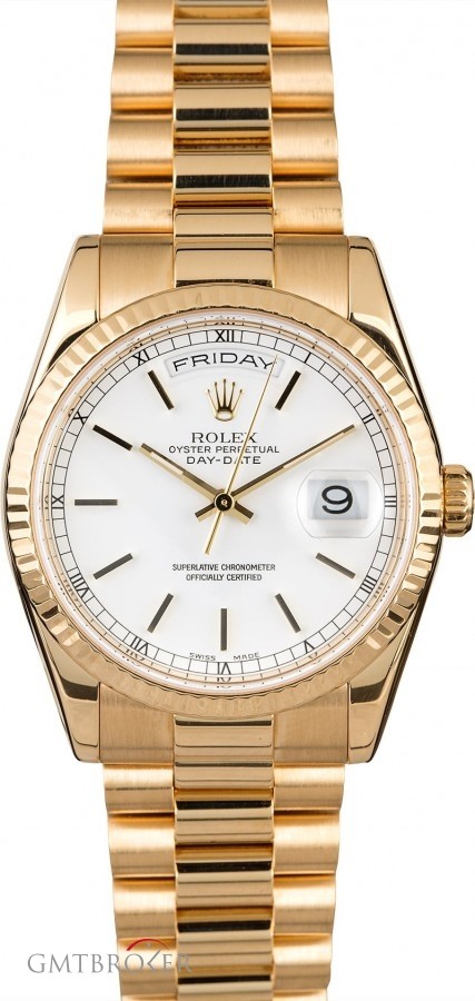 Rolex Certified  President 118238 White Dial Dial 842718