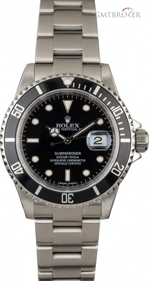 Rolex Used  Submariner 16610 Serial Engraved Mens Watch Watch 848039