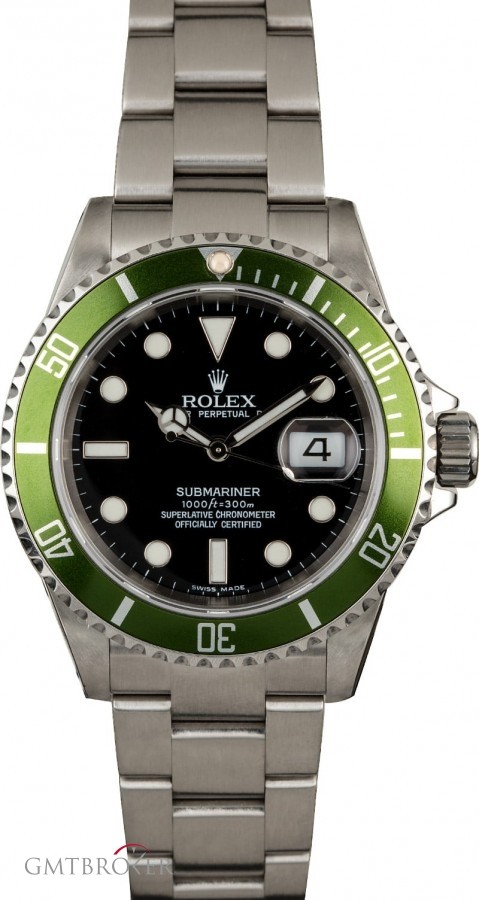 Rolex Submariner 16610V Kermit Green Anniversary Bezel Bezel 836500