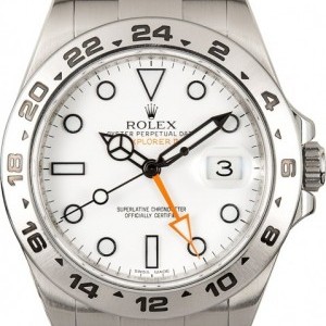 Rolex Certified  Explorer II Ref 216570 White Dial Dial 826871