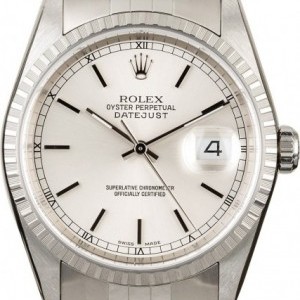 Rolex Used  Datejust 16220 Silver Index Dial Dial 829226