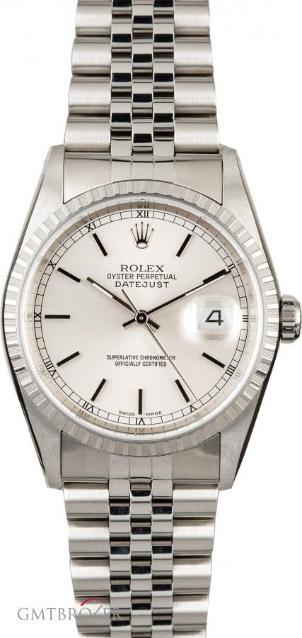 Rolex Used  Datejust 16220 Silver Index Dial Dial 829226