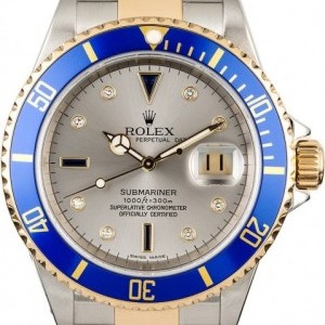 Rolex Used  Submariner 16613 Serti Dial Dial 829943