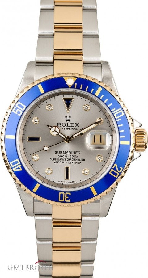 Rolex Used  Submariner 16613 Serti Dial Dial 829943