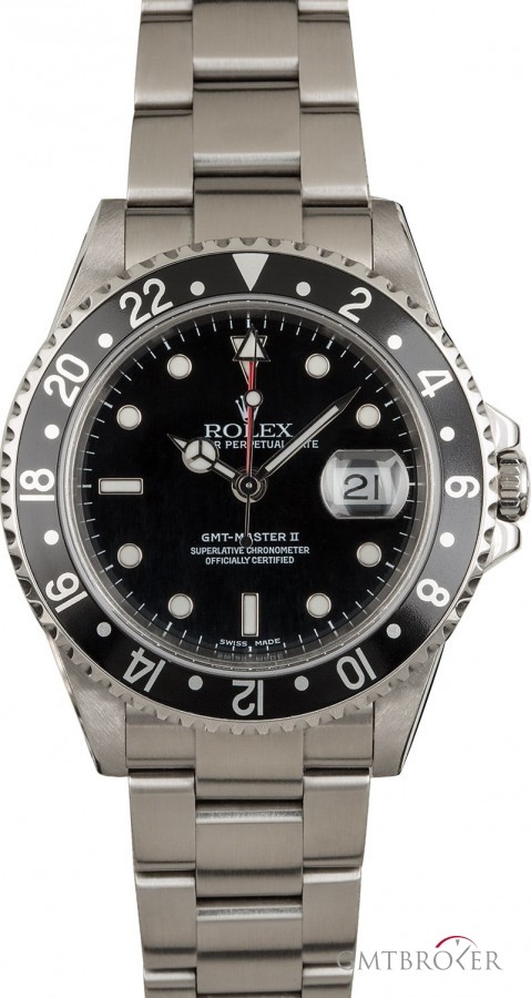 Rolex Used  GMT Master 16710 Black Dial 16710 851348