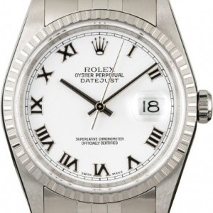 Rolex Used  Datejust 16220 White Roman Dial Dial 836326