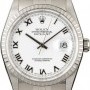 Rolex Used  Datejust 16220 White Roman Dial
