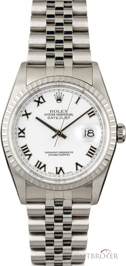 Rolex Used  Datejust 16220 White Roman Dial Dial 836326
