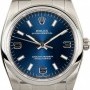 Rolex Mens  Oyster Perpetual 114200 Blue Dial
