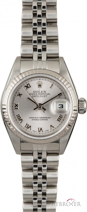 Rolex Used  Lady Datejust 79174 Rhodium Roman Dial 79174 840124