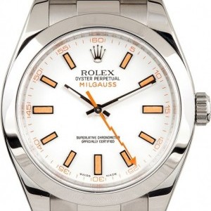 Rolex Milgauss 116400 White Dial with Orange Markers Markers 824171