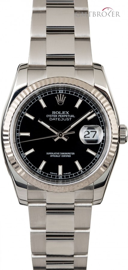 Rolex Datejust 116234 Black Dial with Roulette Date Date 835438