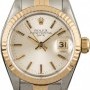 Rolex Used  Lady Datejust 69173 Silver Dial
