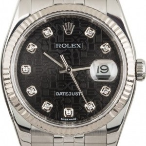 Rolex PreOwned  Datejust 116234 Black Jubilee Diamond Di 116234 854057